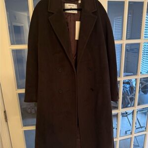 NWT Aritzia Rich Brown Slouch Coat size L-Tall